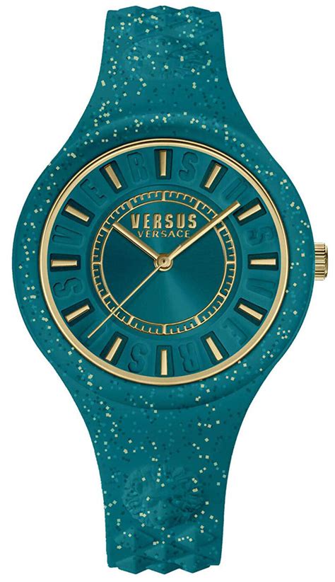 versus versace vspoq0318|Versus by Versace VSPOQ0318 Fire Island Green Dial Silicone .